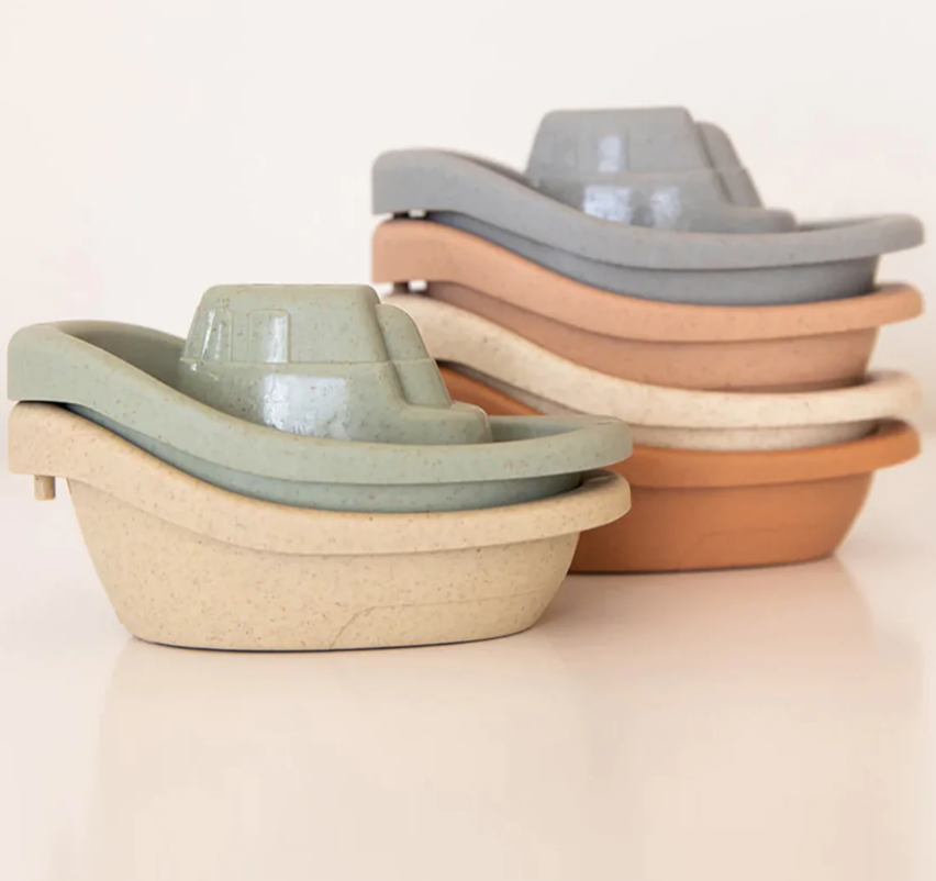 Bug + Bean Kids Wheat Straw Boat Bath Set (3)